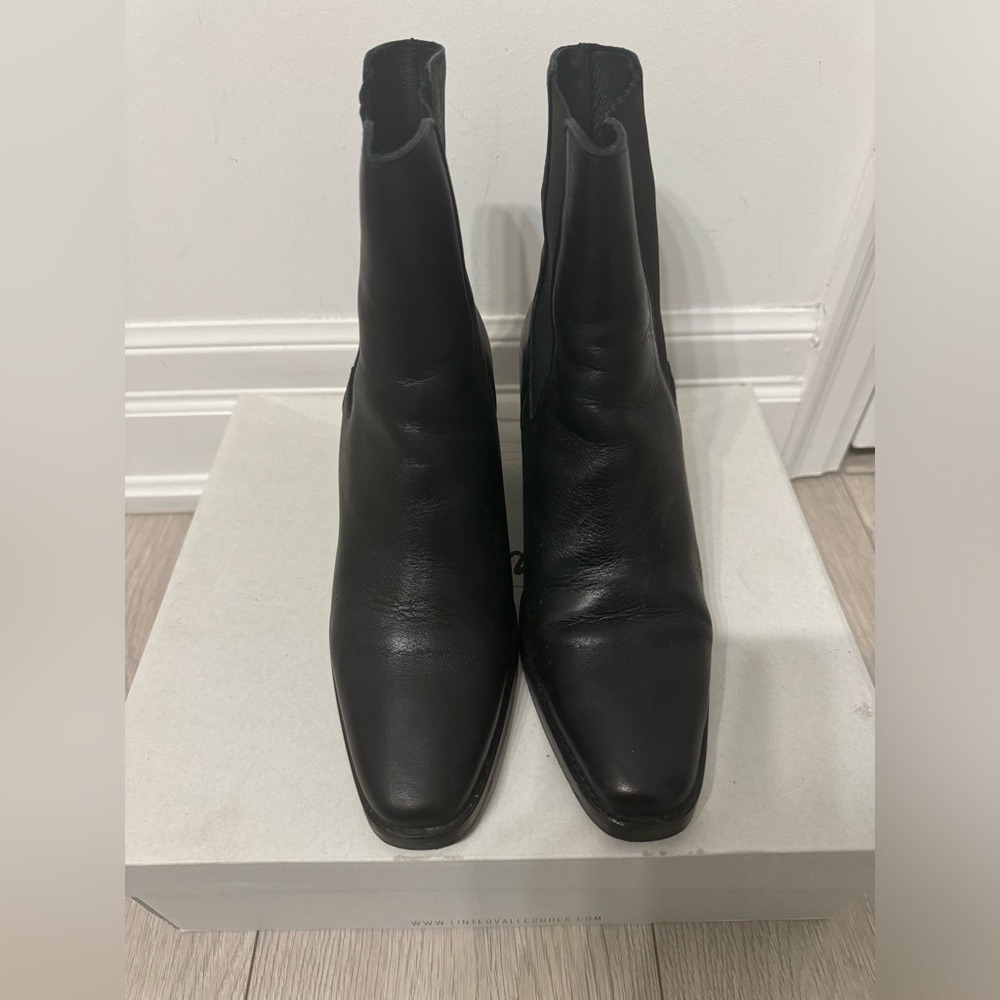 Black Leather Ankle Boots